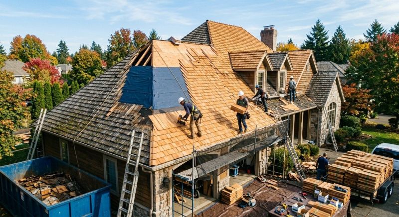 Cedar Roof Stain Removal